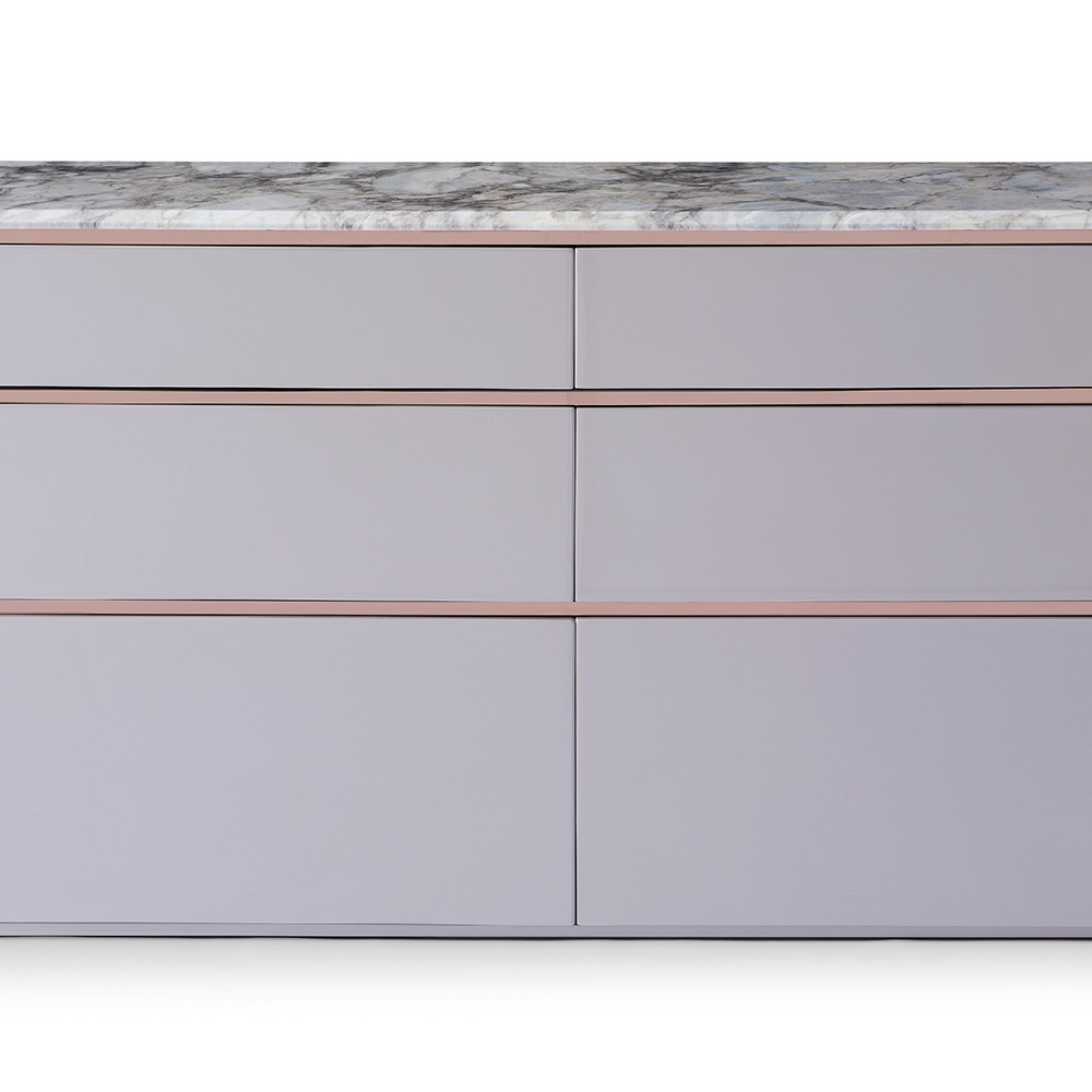 Modern style marble desktop storage cabinet