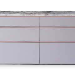 Modern style marble desktop storage cabinet