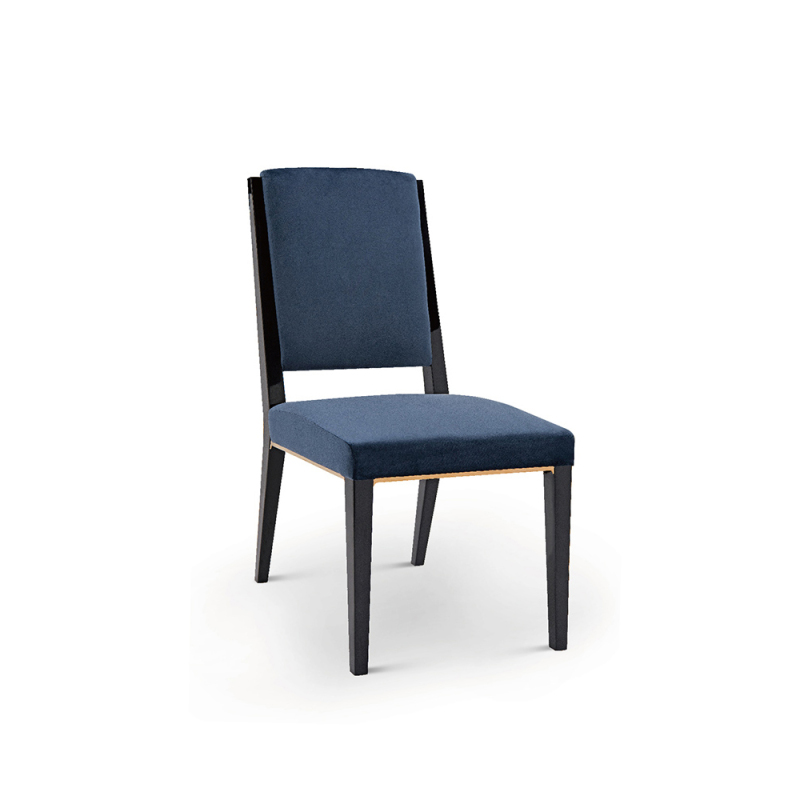 Upholstered solid wood leg restaurant dining chair