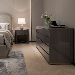 Modern minimalist wooden design style bedroom storage cabinet