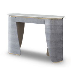 Contemporary Marble Top Storage Console Table for Entryway