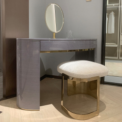 Modern bedroom stool fabric minimalist design metal foot stool