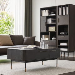 Modern TV Cabinet and Coffee Table Set Black Premium Living Room TV Cabinet