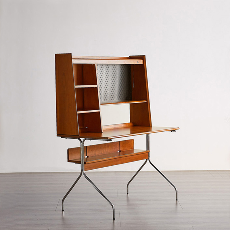 Modern office desk with storage shelf office furniture