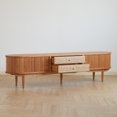 Modern Mid-Century TV Stand with Drawer TV Stand