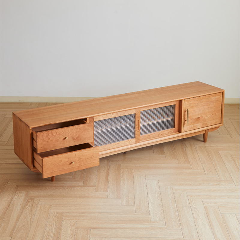 Modern TV Cabinet Living Room Mid-Century Modern TV Cabinet Solid Wood