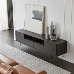 Modern TV Cabinet and Coffee Table Set Black Premium Living Room TV Cabinet