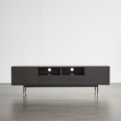 Modern TV Cabinet and Coffee Table Set Black Premium Living Room TV Cabinet