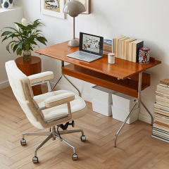 Modern office desk with storage shelf office furniture