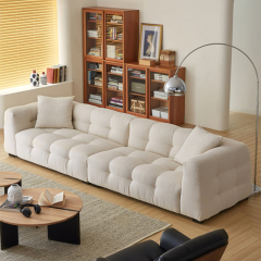 Modern White tufted sofa