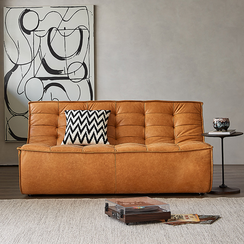 Modern Leather Sofa Living Room Double Luxury Sofa Set