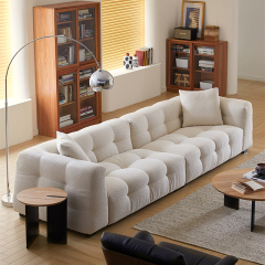 Modern White tufted sofa