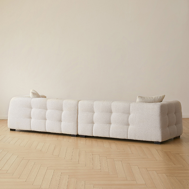 Modern White tufted sofa