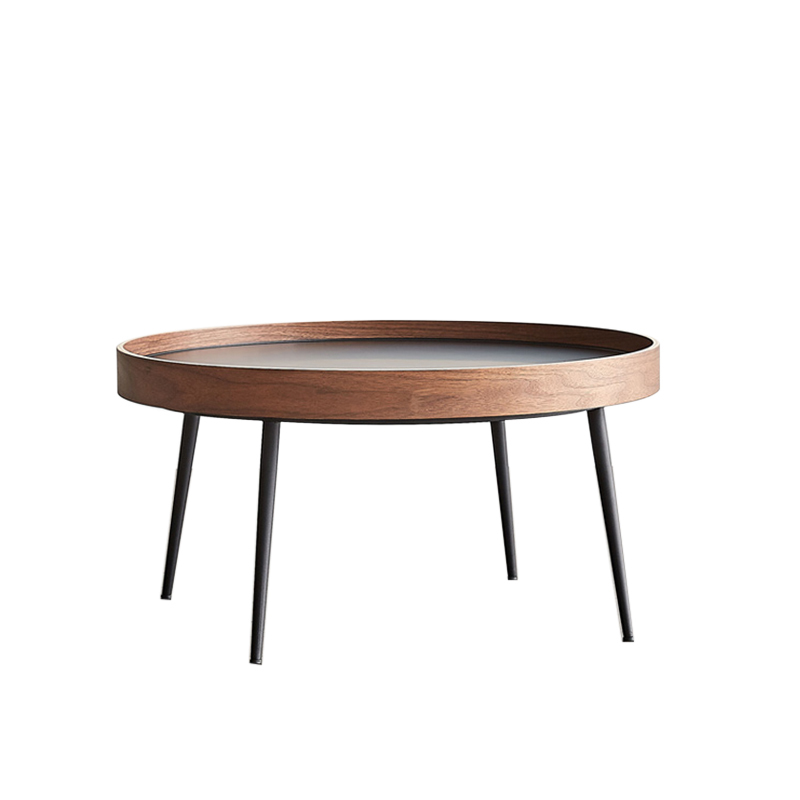 Modern Round Coffee Table Log Black Modern Coffee Table