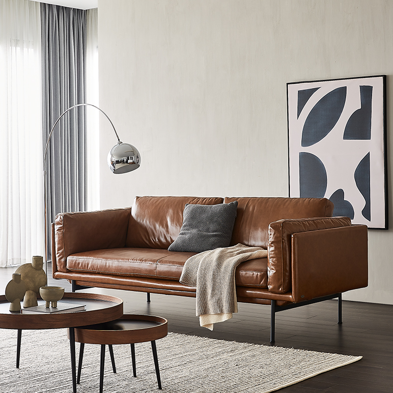 Modern Luxury Sofa Mid Century Modern Orange Sofa Living Room