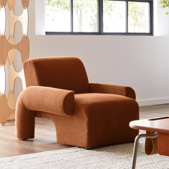 Modern single sofa chair recliner modern orange sofa living room