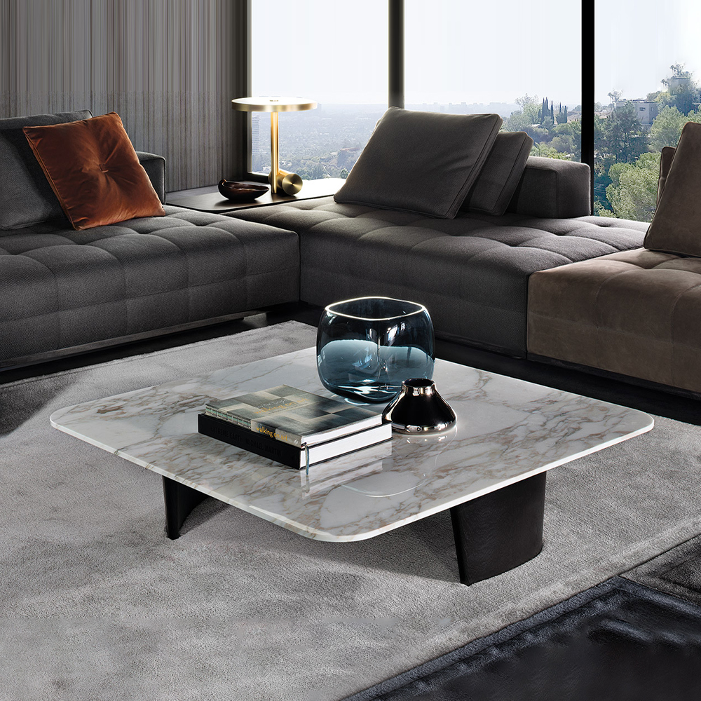 Stunning Marble Coffee Table with Soft Marble Tones