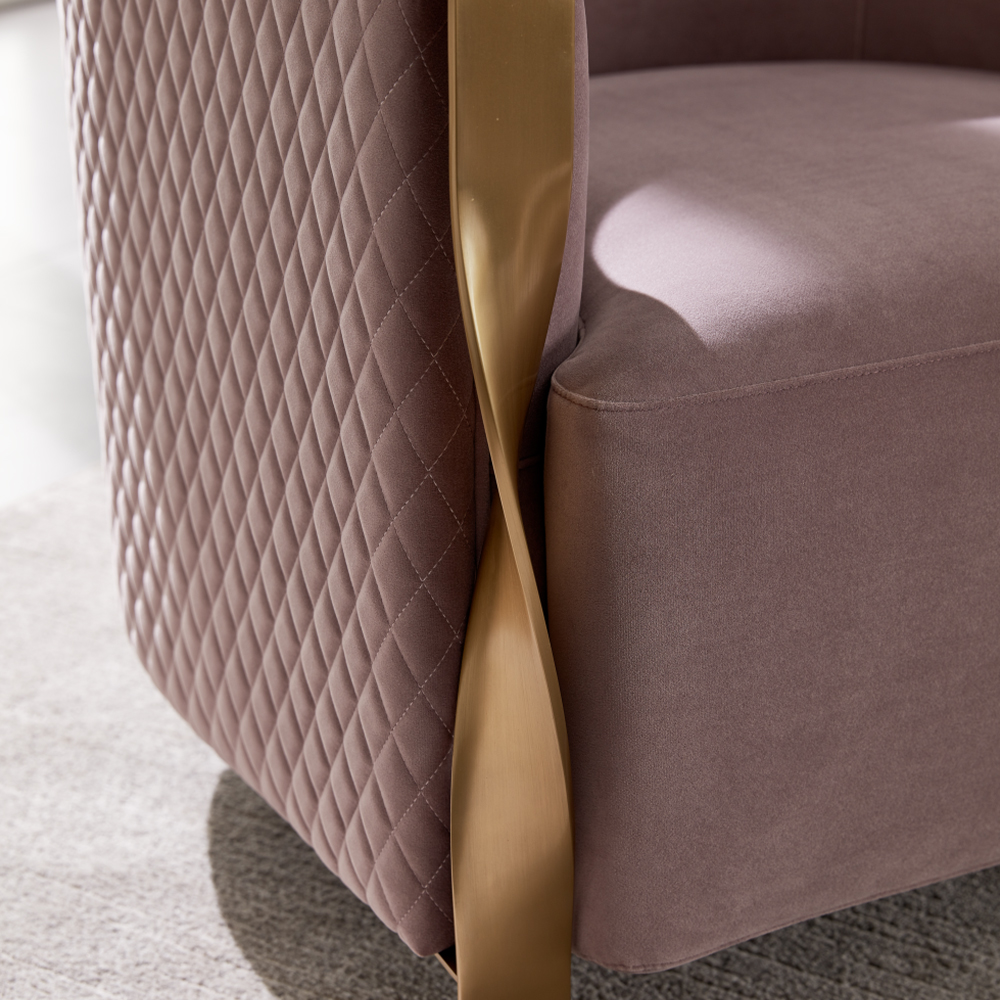 Modern Armchair Single Living Room Casual Contemporary Design Fabric Armchair
