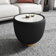 Modern Coffee Side Table Ceramic Top Coffee Table Luxury Round Living Room Combination