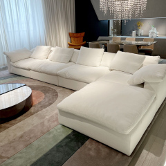white natural line upholstery livingroom couch