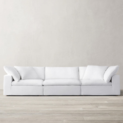 white natural line upholstery livingroom couch