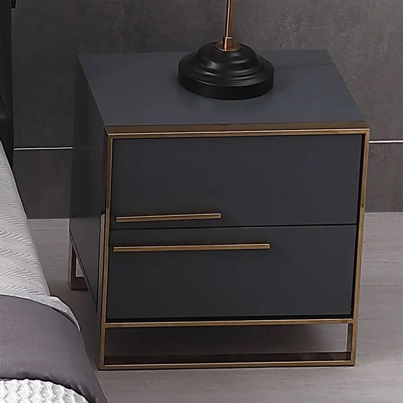 Luxury black frosted bedside table