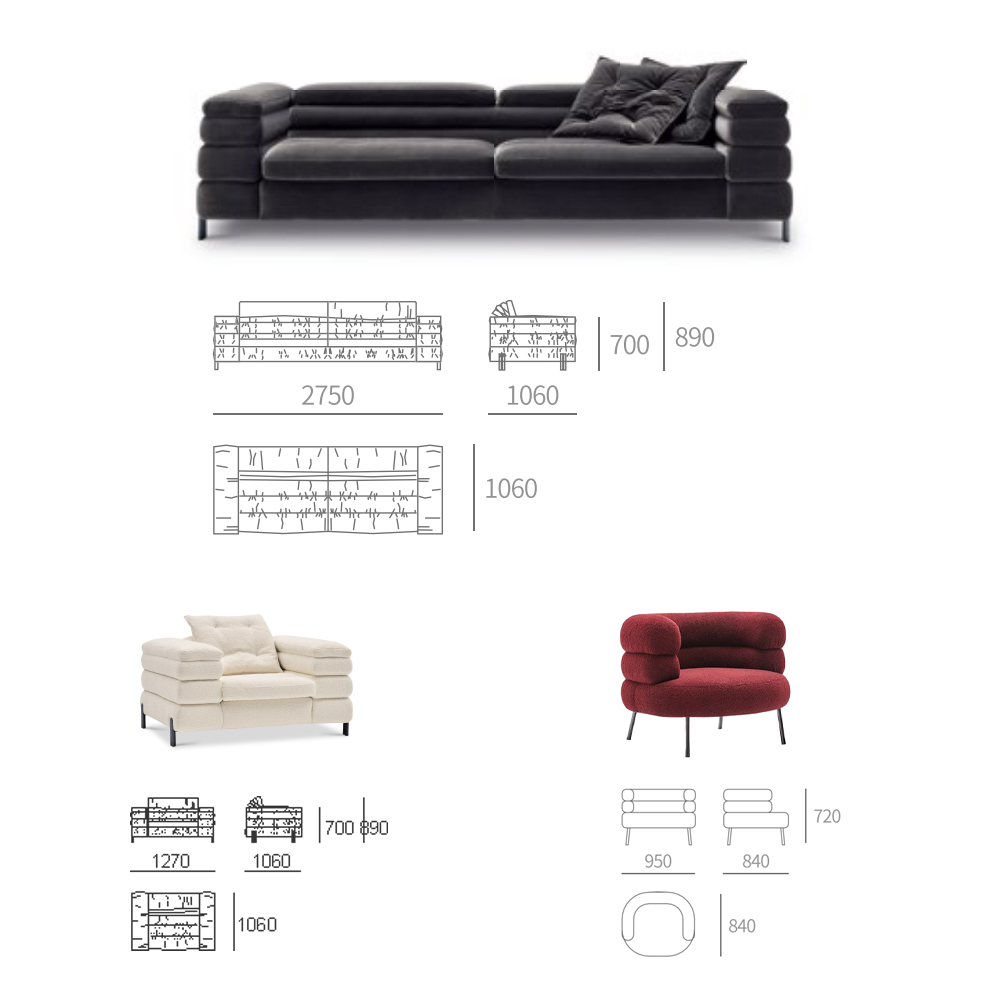 Luxury Living Room Sofa 