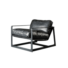 Leather Metal Base Modern Furniture Living Room Chair