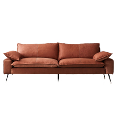 Modern Luxury Sofa Mid Century Modern Orange Sofa Living Room