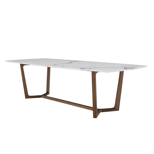 White Room Set Modern Chair Marble Top Dining Table