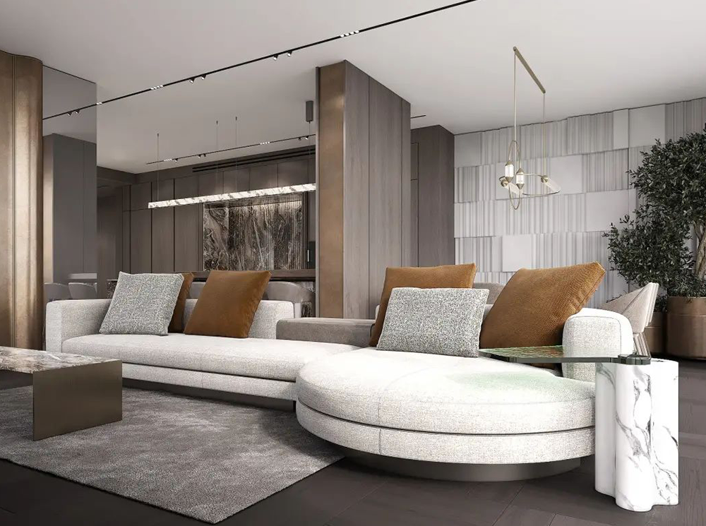 220㎡Light luxury large flat floor, simple and elegant