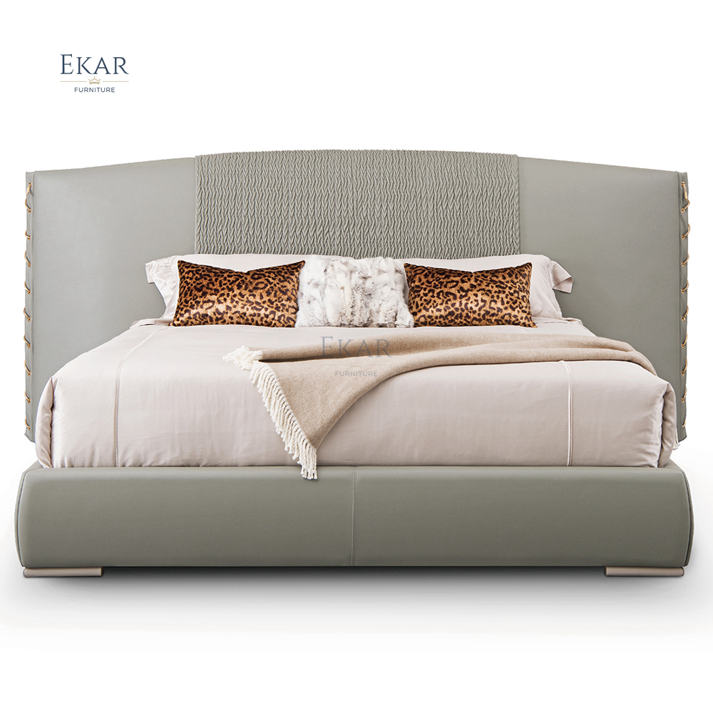 Modern Design Leather King Size Bed