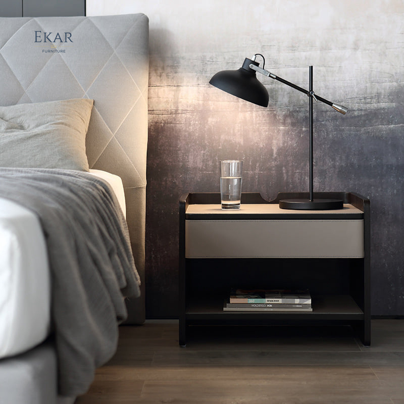 EKAR FURNITURE light luxury leather bedside table