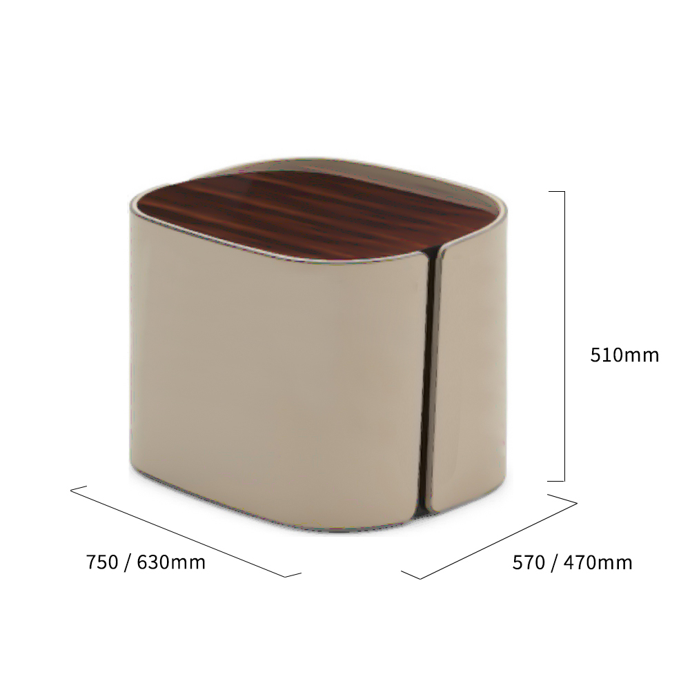 Wood Veneer Corner Table - Stylish and Functional Home Accent
