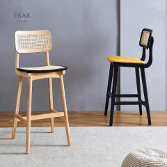 EKAR FURNITURE Luxury Bamboo and Wood Chair - Unique Light Luxury Design