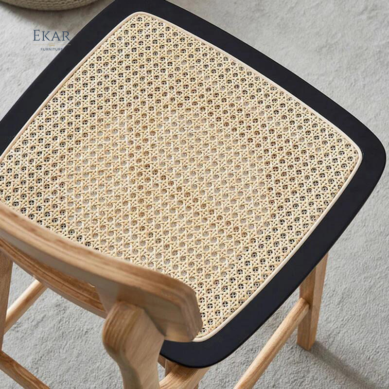 EKAR FURNITURE Luxury Bamboo and Wood Chair - Unique Light Luxury Design