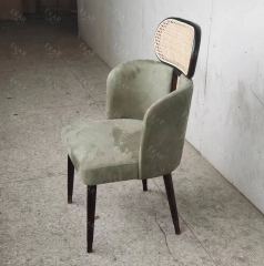 EKAR FURNITURE Luxury Leather and Wood Chair - Unique Light Luxury Design