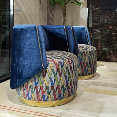 Italian lLight Luxury Rmbroidery Fabric Leisure Chair