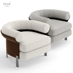 EKAR FURNITURE Luxury Fabric and Iron Chair - Unique Light Luxury Design