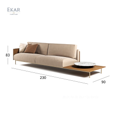 EKAR Furniture Leather Sofa | FurnitureByModern