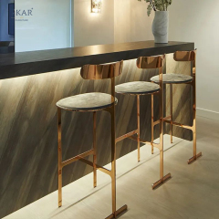 This metal bar chair is made of high-quality metal material, which is strong and stable.