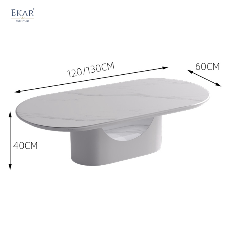 Ekar Furniture Modern Minimalist Natural Marble Coffee Table