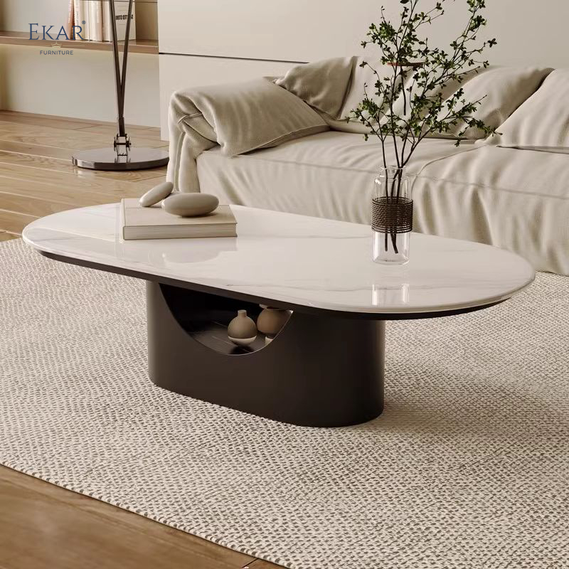 Ekar Furniture Modern Minimalist Natural Marble Coffee Table