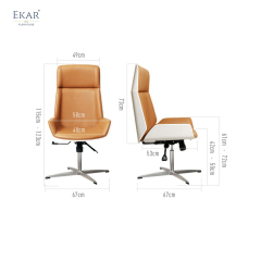 EKAR FURNITURE Luxury Leather Office Chair - Comfortable and Stylish Design