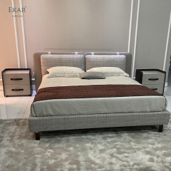 EKAR FURNITURE Luxury Leather Bed - Minimalistic Design, High-Quality Material