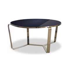 Living room corner table with metal legs