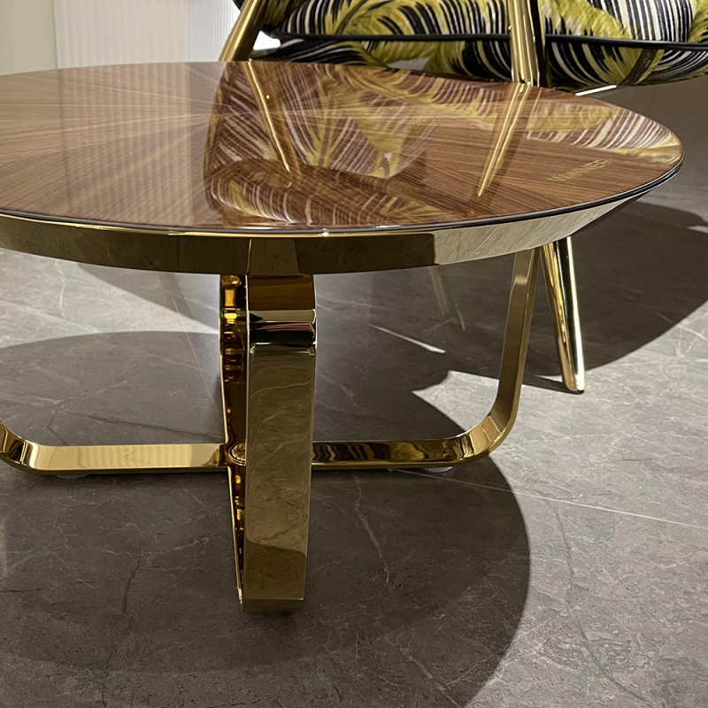 Versace black marble living room corner table