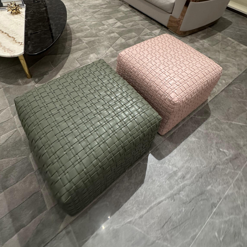 Drum stool in woven texture for contemporary lifestyle ​