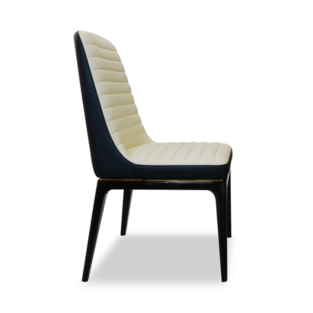 Contemporary upholstered armless dining chair