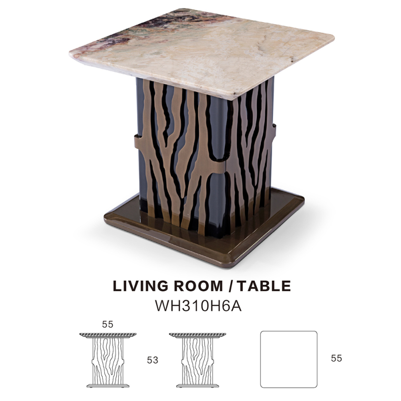 Stylish contemporary striped design corner table